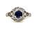 Art Deco Sapphire Ring 1/2ct Original 1920's Antique Hand Engraved 18K