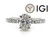 Diamond Engagement Ring Oval Hidden Halo 1.47ct F VVS2 IGI Certified 14K