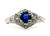 Art Deco Sapphire Ring .80ct Single Cut Diamonds Original 1930's Antique Plat