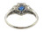 Art Deco Sapphire Ring .80ct Single Cut Diamonds Original 1930's Antique Plat