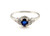Art Deco Sapphire Ring .80ct Single Cut Diamonds Original 1930's Antique Plat