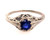 Vintage Sapphire Engagement Ring .60ct 18K Gold Art Deco Antique Original 1920s