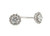 Diamond Stud Earrings .70 Carat Halo Round Brilliant 14K White Gold D VVS .70ct