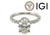 Diamond Engagement Ring Oval Hidden Halo 2.52ct D VS2 IGI Certified 14K 2.50ct