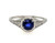  Art Deco Sapphire Ring .57ct Round Original 1930's Antique Vintage Platinum 