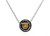  GIA Fancy Orangy Yellow Diamond Pendant Diamond Halo Necklace .50ct Brand New 14K 