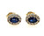  Brand New Sapphire Diamond Stud Halo Earrings 1.83ct 14K Yellow Gold 