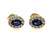 Brand New Sapphire Diamond Stud Halo Earrings 1.83ct 14K Yellow Gold