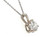  Diamond Pendant Necklace 1 Carat D VS1 Ideal Cut 3 Prong Adjustable Chain 1ct 14K White Gold 