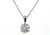  Diamond Pendant Necklace 1 Carat D VS1 Ideal Cut 3 Prong Adjustable Chain 1ct 14K White Gold 