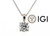  Diamond Pendant Necklace 2 Carat E VS2 Ideal Lab Grown Chain IGI Certified 4 Prong 14K 2ct 