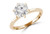  Diamond Engagement Ring 1.50 Carat Round Solitaire F VS1 Ideal IGI Certified 1.50ct 14K Yellow Gold 