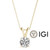  Diamond Pendant Necklace 1.00 Carat D VS1 Ideal Chain 1ct IGI 4 Prong 1ct 14K Yellow Gold 