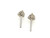  Diamond Round Brilliant Cut Stud Earrings .18ct 14K Gold 1/5 Carat Mined 