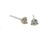  Diamond Round Brilliant Cut Stud Earrings .18ct 14K Gold 1/5 Carat Mined 