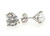  Diamond Stud Earrings 3 Carat F VS2 Round Ideal IGI Certified Martini 3ct 14K White Gold 