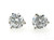  Diamond Stud Earrings 3 Carat F VS2 Round Ideal IGI Certified Martini 3ct 14K White Gold 