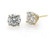  Diamond Stud Earrings 3 Carat F VS2 Round Ideal IGI Certified 4 Prong 3ct 14K Yellow Gold 