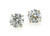  Diamond Stud Earrings 3 Carat F VS2 Round Ideal IGI Certified 4 Prong 3ct 14K Yellow Gold 