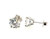  Diamond Stud Earrings 3 Carat F VS2 Round Ideal IGI Certified 4 Prong 3ct 14K White Gold 