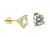  Diamond Stud Earrings 3 Carat F VS2 Round Ideal IGI Certified 4 Prong Screwback 3ct 14K Yellow Gold 