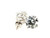  Diamond Stud Earrings 3 Carat F VS2 Round Ideal IGI Certified 4 Prong Screwback 3ct 14K White Gold 
