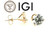  Diamond Stud Earrings 2.12 Carat IGI Certified Lab Grown D VVS2 Ideal 2ct Martini 14K Yellow Gold 