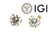  Diamond Stud Earrings 2.12 Carat IGI Certified Lab Grown D VVS2 Ideal 2ct Martini 14K Yellow Gold Screwback 