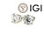  Diamond Stud Earrings 2.12 Carat IGI Certified Lab Grown D VVS2 Ideal 2ct 4 Prong Screwback 14K White Gold 
