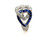  Art Deco Hearts and Arrow Sapphire Diamond Ring Original 1930's Antique Platinum 