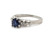  Art Deco Sapphire Diamond Engagement Ring .67ct Original 1930-1940 Antique Platinum 