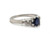  Art Deco Sapphire Diamond Engagement Ring .67ct Original 1930-1940 Antique Platinum 