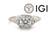  Deco Diamond Engagement Ring .73ct D VVS1 Ideal Platinum IGI Original 1920's 