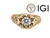  Victorian Diamond Ring 1 Carat IGI Certified 1ct Original Kamerbeek HLP 14K Yellow Gold 