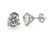 Diamond Stud Earrings 3 Carat D VS1 Round Ideal IGI Certified 3ct Martini 14K White Gold