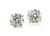 Diamond Stud Earrings 3 Carat D VS1 Round Ideal IGI Certified 3ct 4 Prong 14K Yellow Gold