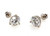 Diamond Stud Earrings 3 Carat D VS1 Round Ideal IGI Certified 3ct Martini Scewback 14K White Gold