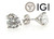  Diamond Stud Earrings Solitaire 3.26 Carat F VS1 Ideal Cut Lab Grown IGI Certified 3ct Martini 14K White Gold 