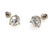  Diamond Stud Earrings Solitaire 3.26 Carat F VS1 Ideal Cut Lab Grown IGI Certified 3ct Martini Screwback 14K White Gold 