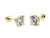  Diamond Stud Earrings Solitaire 3.26 Carat F VS1 Ideal Cut Lab Grown IGI Certified 3ct 4 Prong Screwback 14K Yellow Gold 