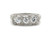  Art Deco 3 Stone Diamond Ring .80ct Antique Platinum Genuine 1920-1930 