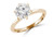  Diamond Engagement Ring 5 Carat RBC Solitaire F VS2 IGI Certified Ideal 5ct Lab Grown Yellow Gold 