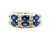  Retro Sapphire Diamond Cocktail Ring 2.66ct 14K Antique Original 1940's-1950's 