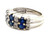  Retro Sapphire Diamond Cocktail Ring 2.66ct 14K Antique Original 1940's-1950's 