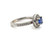  Sapphire Diamond Engagement Ring 1.65ct Engraved 14K White Gold Birthstone 