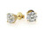 Diamond Stud Earrings Lab Grown 3 Carat G VS1 IGI Ideal Cut 3ct 4 Prong 14K Yellow  Gold