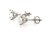 Diamond Stud Earrings Lab Grown 3 Carat G VS1 IGI Ideal Cut 3ct 4 Prong Screwback 14K White Gold