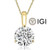 Diamond Pendant Necklace 3 Carat F VS1 deal Chain IGI 3 Prong 3ct 14K Lab Grown 14K Yellow Gold 
