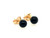 Onyx Gemstone 14K Yellow Gold Stud Earrings 5mm 