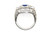  Art Deco Sapphire Diamond 3 Stone Ring Sri Lanka Mined 1.58ct GIA 1920s NOS 18K 